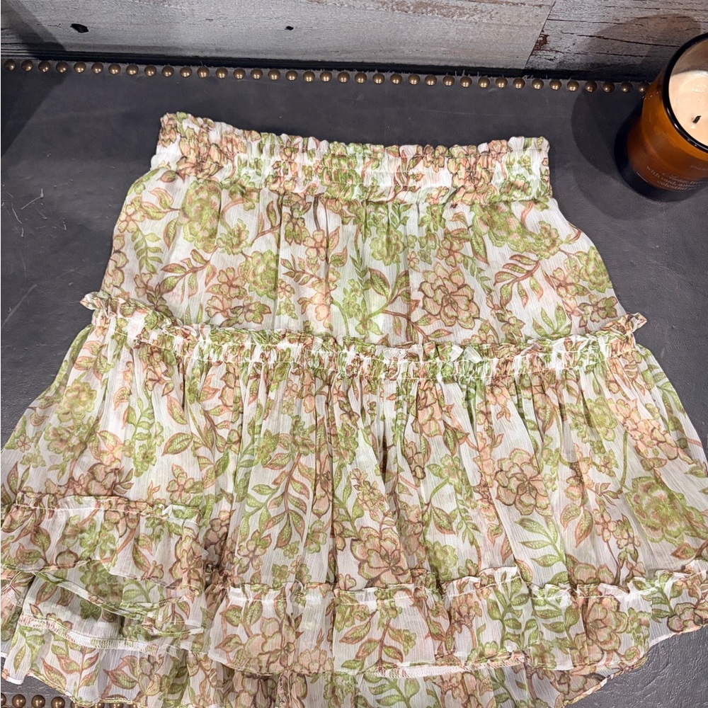 Floral Ruffle Skirt
